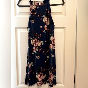 Nine Britton, spaghetti strap flower dress.